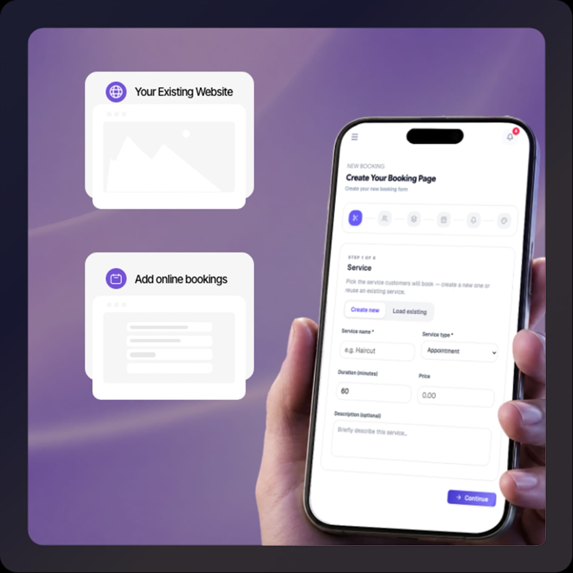 Add Online Bookings to Your Existing Website