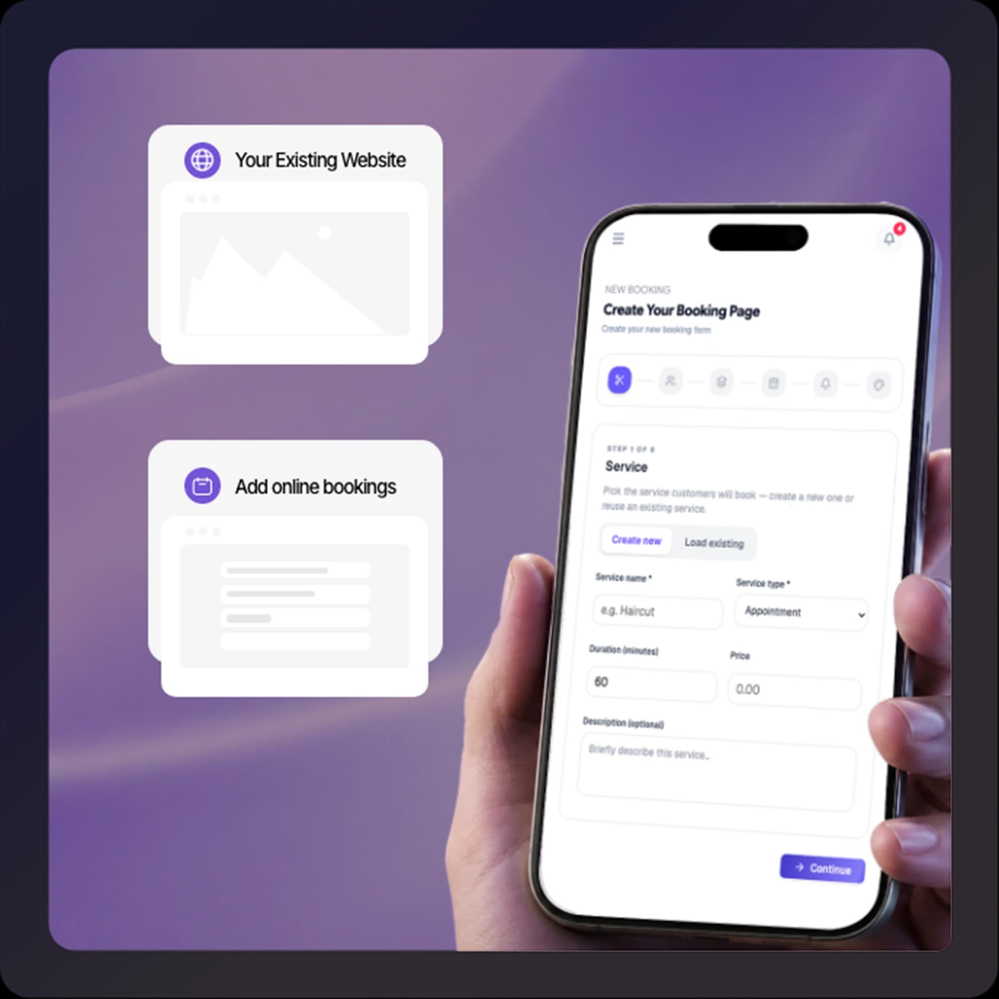 Add Online Bookings to Your Existing Website